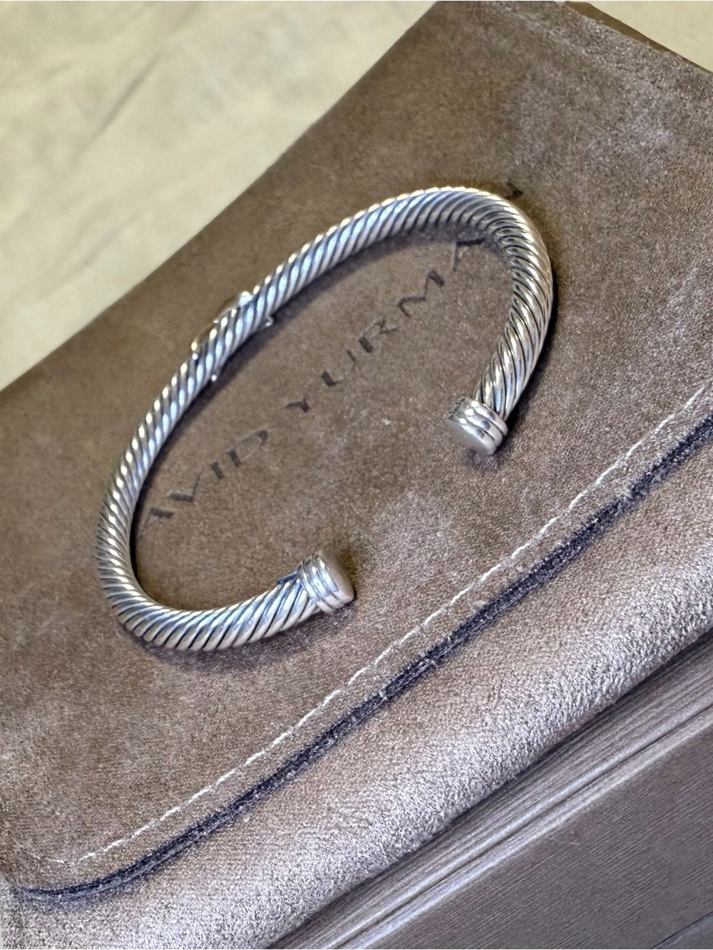 David Yurman X Classic Cable Station Bracelet 4mm - Picture 2 of 9